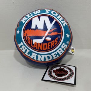 VINTAGE 1991 New York Islanders Plush Hockey Puck Suction Window Car Hanger NHL